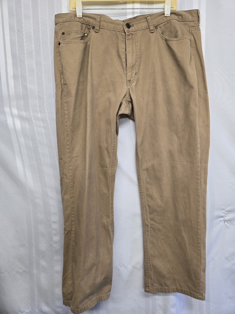 Chaps Men's Tan Straight-Leg Chino Pants Size 38x30